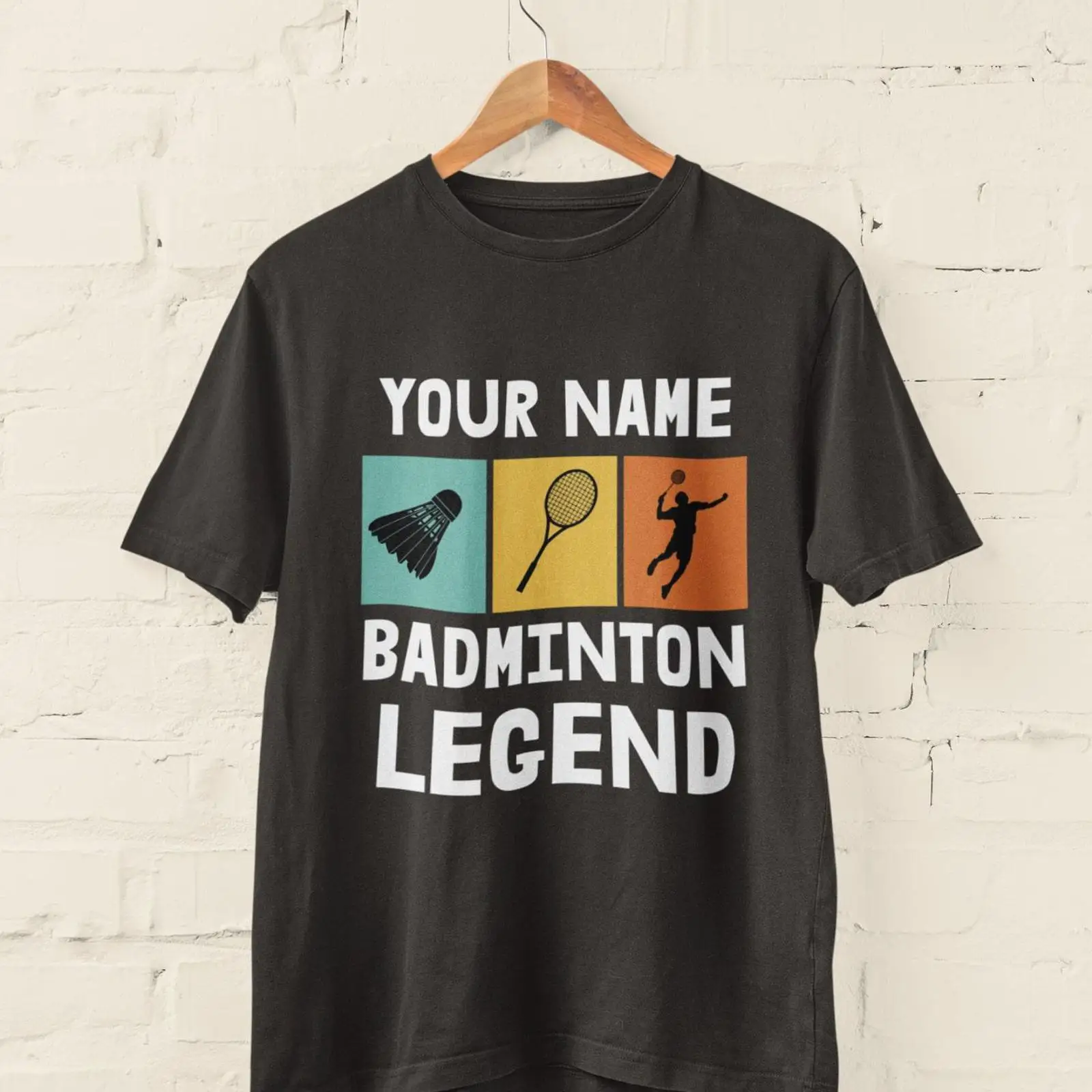 Badminton Legend - Personalisiertes Badminton-Legenden-T-Shirt mit individuellem Namen für