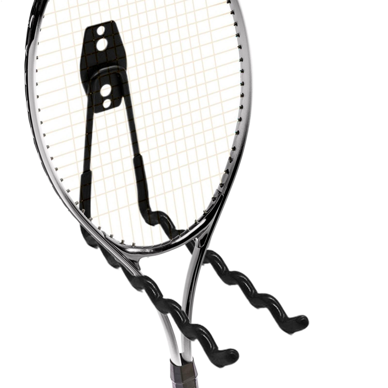 Badminton Zone - Metall-Tennisschlägerhalter, Tennisschläger-Aufbewahrung, Wellenhaken, Wandmontierter Badmintonschlägerhalter für