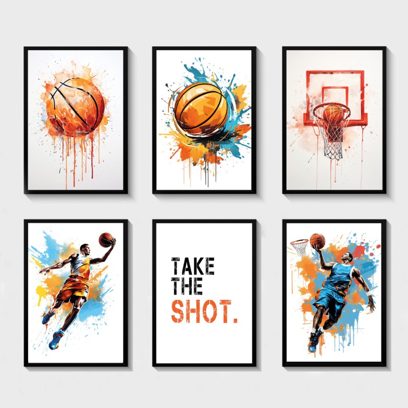 Aquarell Graffiti Basketball s – Badminton Zone Bewertung und Preis